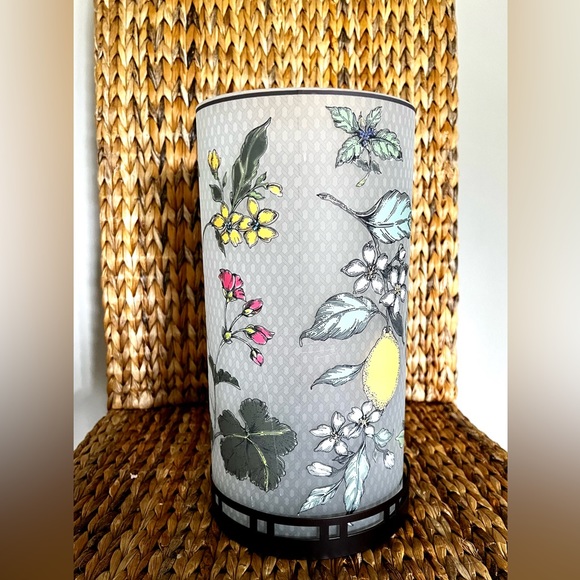 Glass Floral Candle Hurricane Holder - Picture 2 of 7